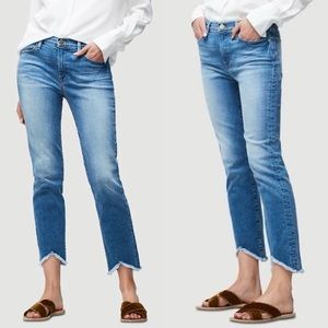 FRAME Le High Straight Triangle Hem Jeans